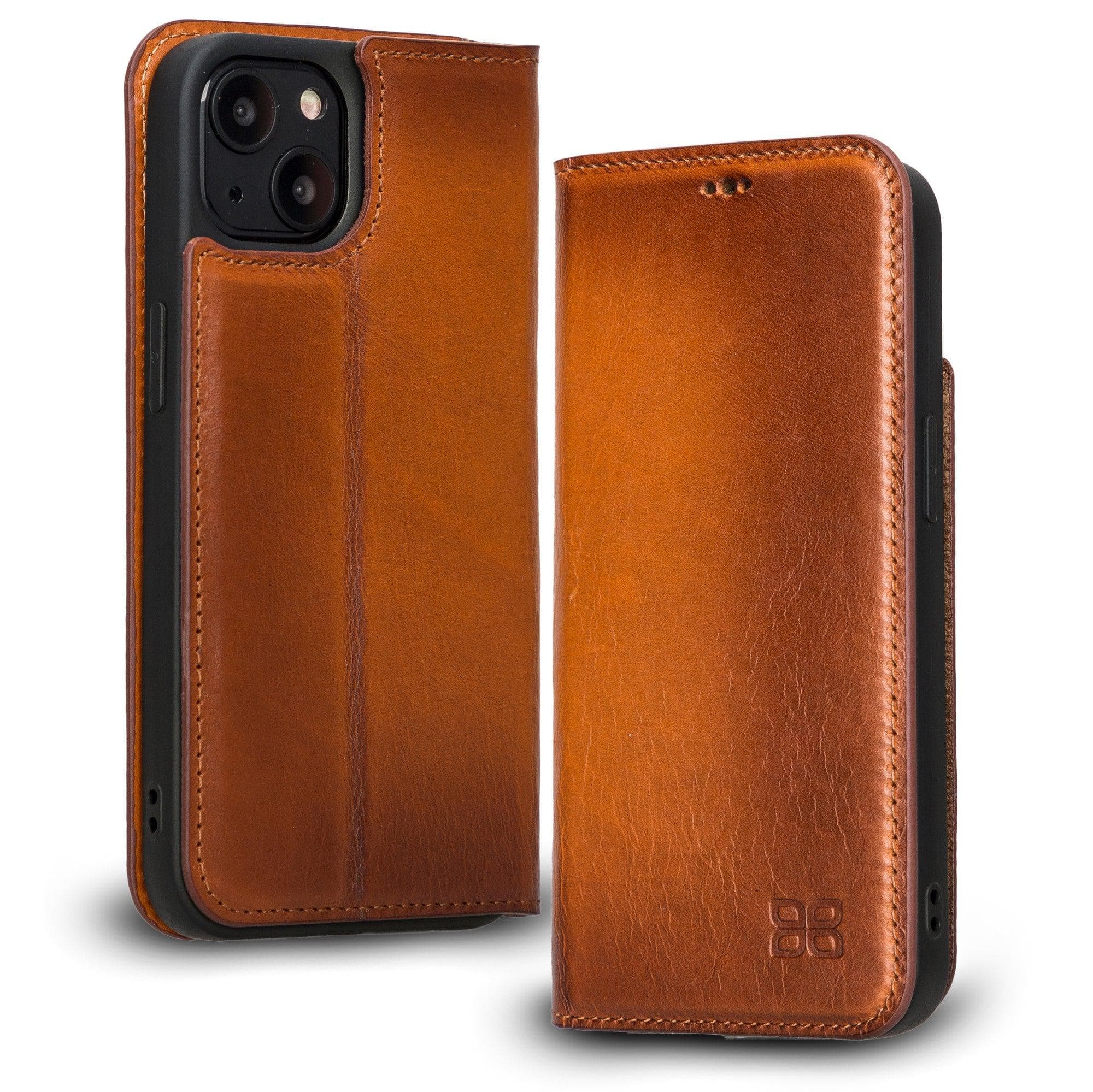 Brooks Leather Slim Wallet Case for Apple iPhone 13 Series iPhone 13 / Tan Bouletta LTD