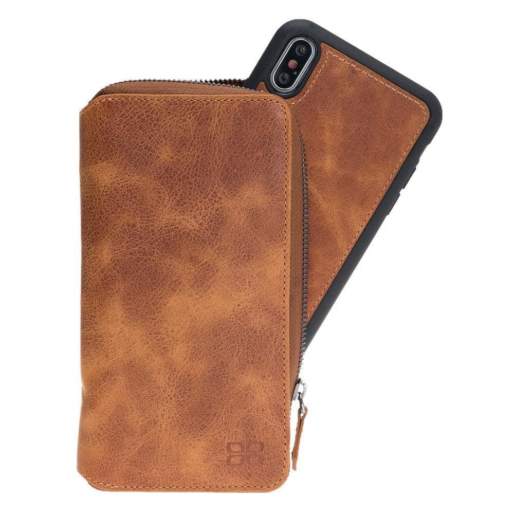 Pouch Zippered Detachable Leather Wallet Case for Apple iPhone X Series Bouletta LTD