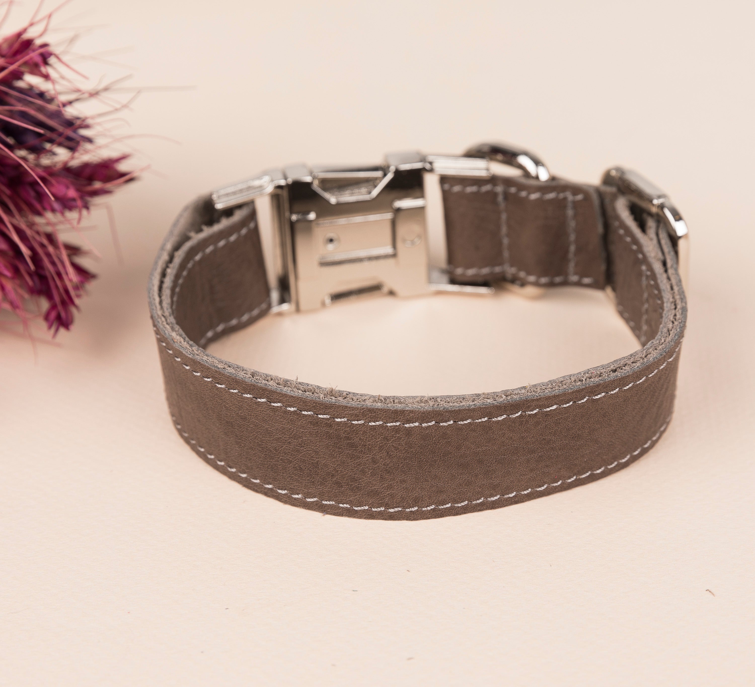 Genuine Leather Adjustable Strong Dog Collar 34